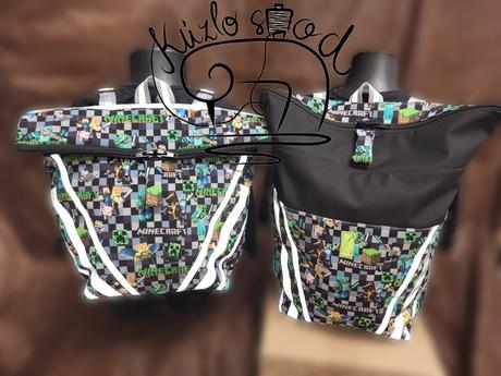 Batôžtek minecraft s mnohými reflexnymi pásmi zips, 