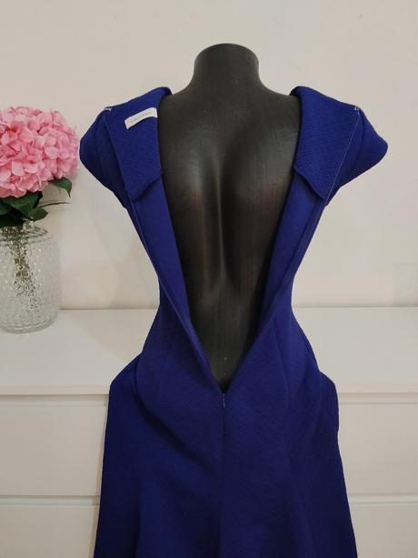 Calvin klein kráľovsky modré elegantné šaty, calvin klein,s