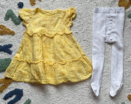 Balík 6 ks, sveter, šaty, sukňa, veľkosť 74, 68–80