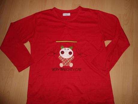 Cervene pyzamove tricko, xl