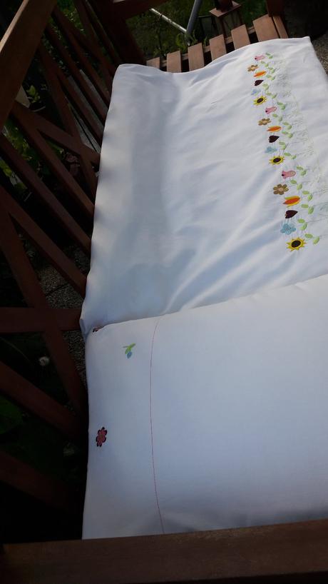 Vyšívané obliečky do postieľky, šírka (cm): 90,dĺžka (cm): 120