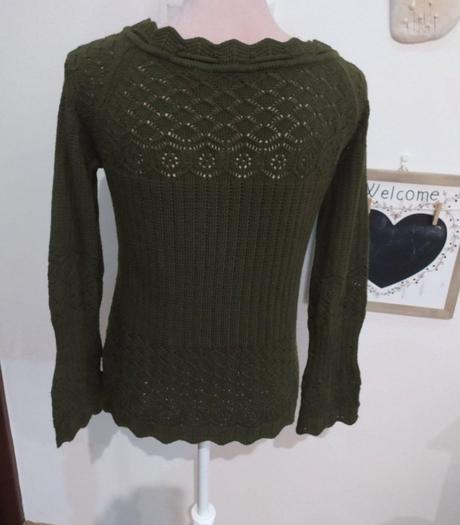 Svetrík s ažurovym vzorom, m