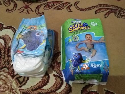 Plienky na plavanie 7-15kg, huggies,7 kg - 18 kg