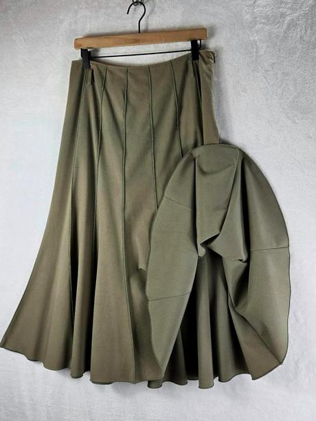 Ľanová tulipánková dlhšia sukňa, george,44