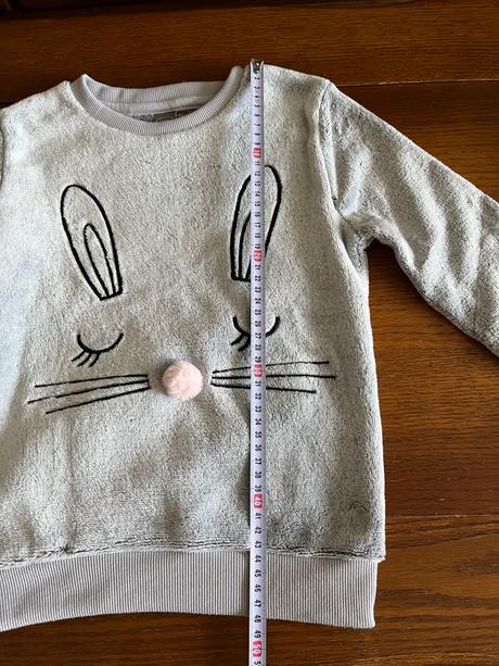 Teplá chlpatá mikina so zajačikom, kids,134