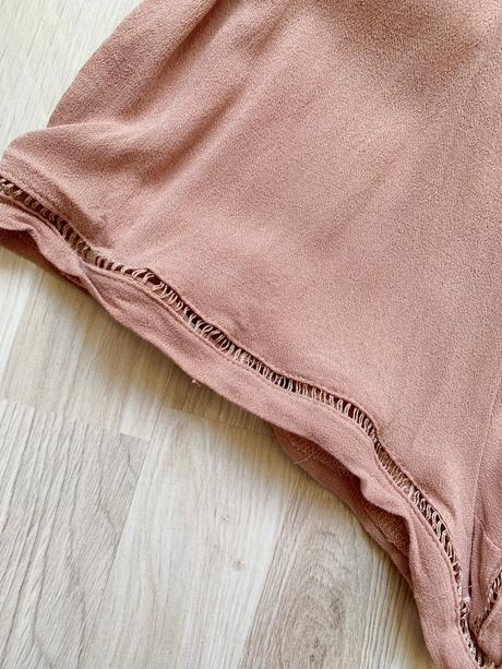 Svetloružový overál krátky, xs