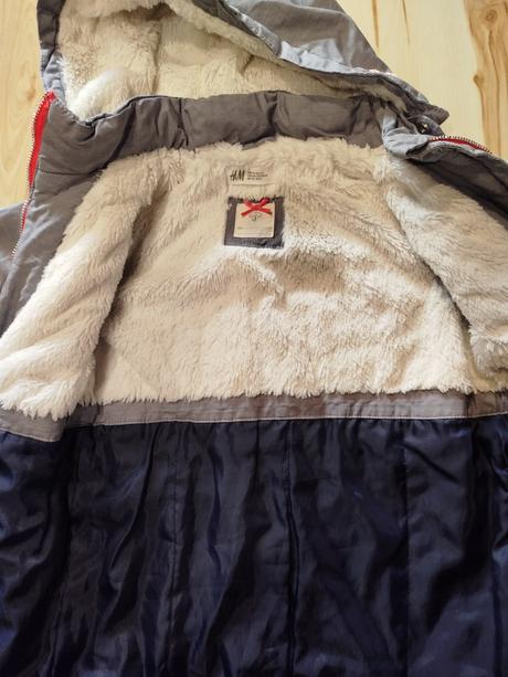 Zimná bunda s kožušinkou, h&m,116