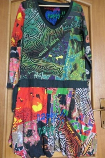 Desigual happy krasne svieze kvalitne saty l/xl, desigual,l