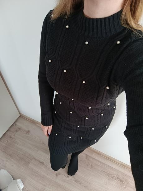 Pletené šaty s perličkami, gate,m