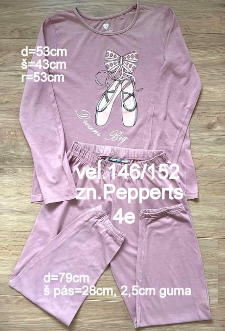 Dievčenské pyžamo veĺ.146/152, zn.pepperts, pepperts,146