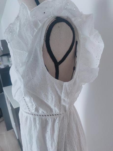 Maxi šaty s madeirovou vysivkou, s