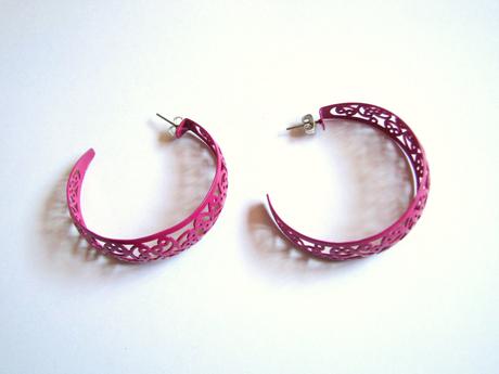 Ružové veľké náušnice, 