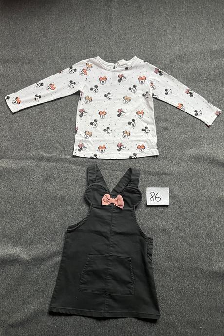 Set minnie sukňa na traky a tričko, h&m,86