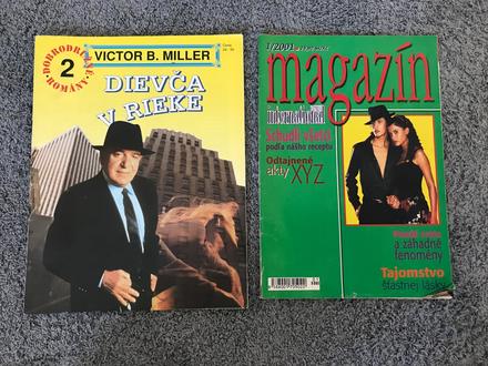 Retro magazin a román dievča v rieke,