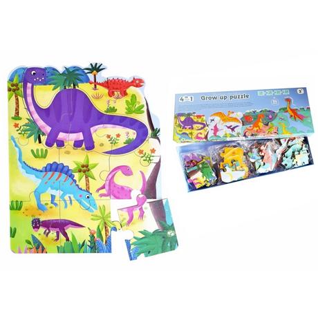 Drevené puzzle dino, 