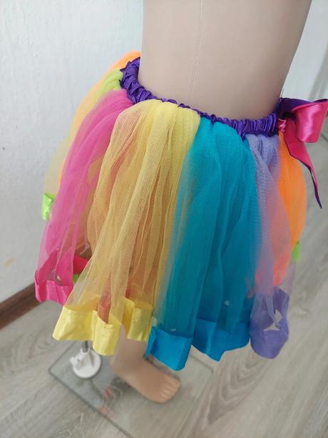 Dúhová tylová suknička univerzálna veľkosť,