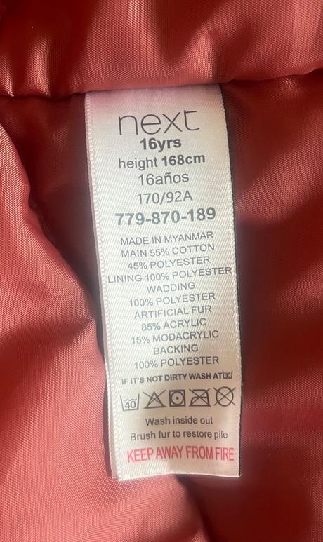 Bunda zateplená, next,164