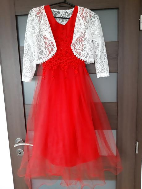 Slávnostné šatičky + bolerko, 9 rokov, 128