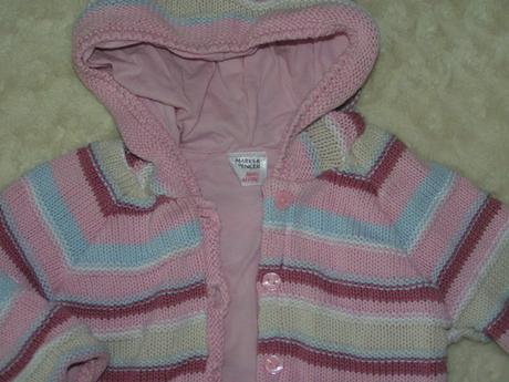 Podšitý svetrík pre dievčatko, marks & spencer,68