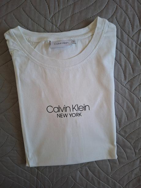 Calvin klein biele tricko, calvin klein,m