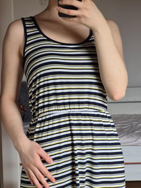 Pásikové letné šaty bez rukávov, esmara,m