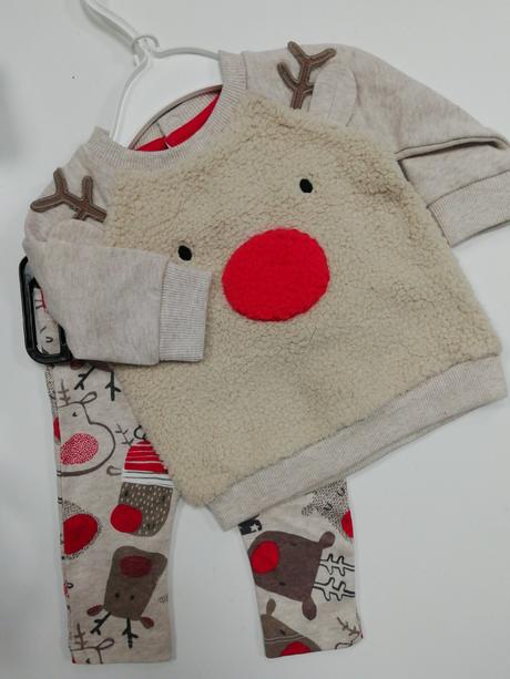 Vianočný komplet mikina legíny sob 56/62, f&f,56