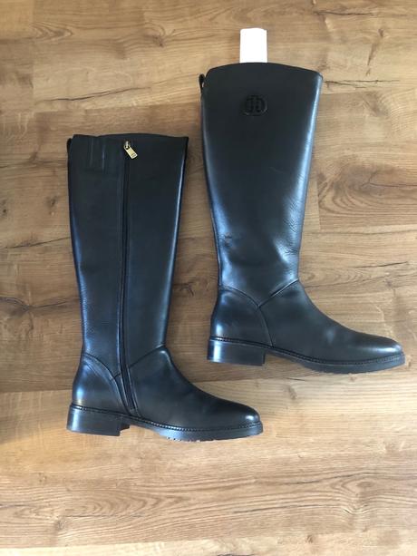 Celokozene cizmy nenosene, tommy hilfiger,42