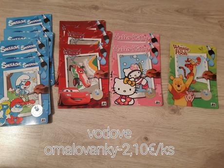 Skolske potreby nove, omalovanky, cena za ks maxim, 