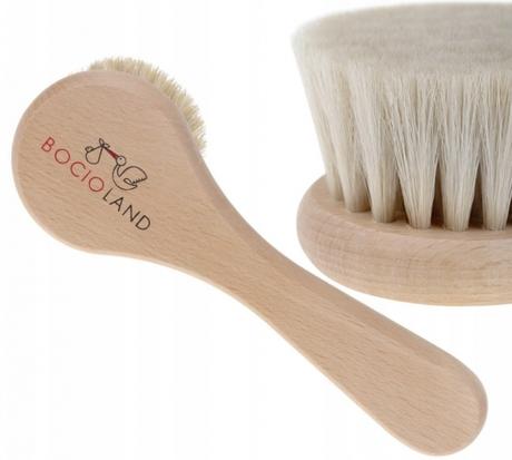 Bocioland drevená velká kefa s mäkkým prírodným vl,