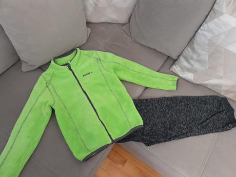 Mikina teplá 110/116+ tepláky hrube top stav, decathlon,110
