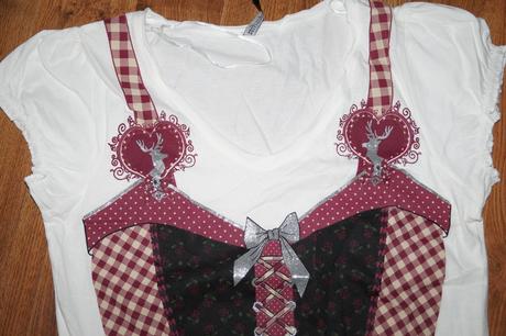 Tričko s imitaciou kroja, s