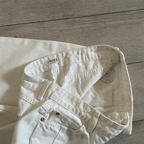 Biela rifľová sukňa lindex, lindex,36