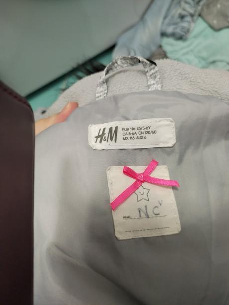 Zimná bunda h&m 5-6 r top stav 116,122, h&m,116
