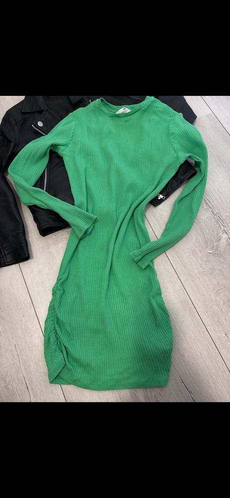 Nádherne zelene jarné saty, h&m,140