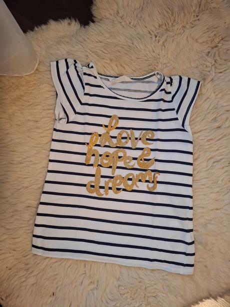 Pásikové tričko 122/128, h&m,122