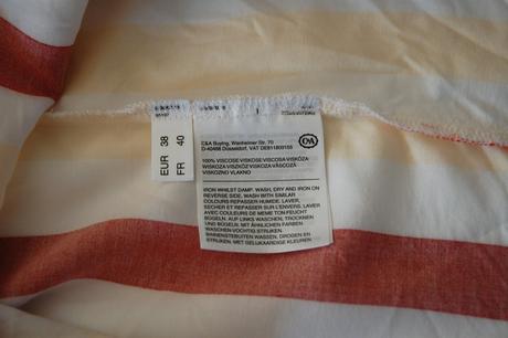 Štýlová oversize košeľa s červenými pruhmi, yessica,m