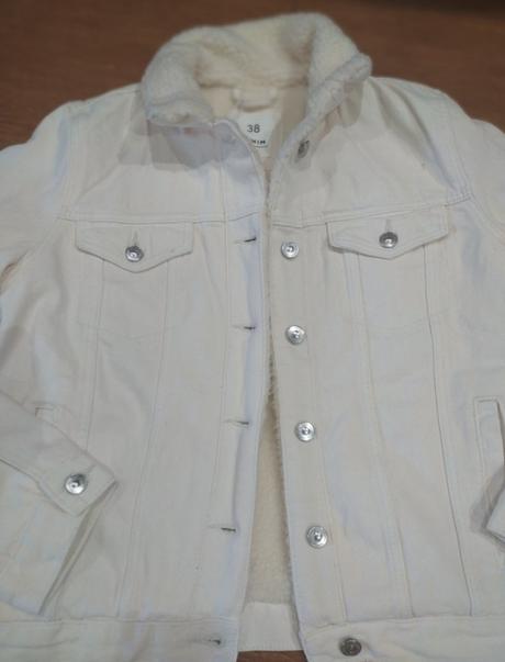 Riflová zateplená bunda, sinsay,38