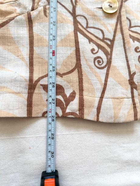 Vintage ľanová bunda caroline rohmer secesný štý, l