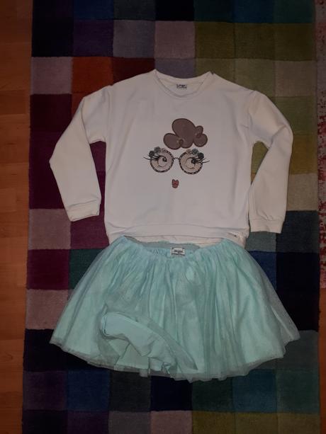 Súprava mikinka+vrstvená sukňa, mayoral,128