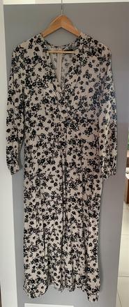 Kvetované maxi šaty s dlhým rukávom, lindex,l