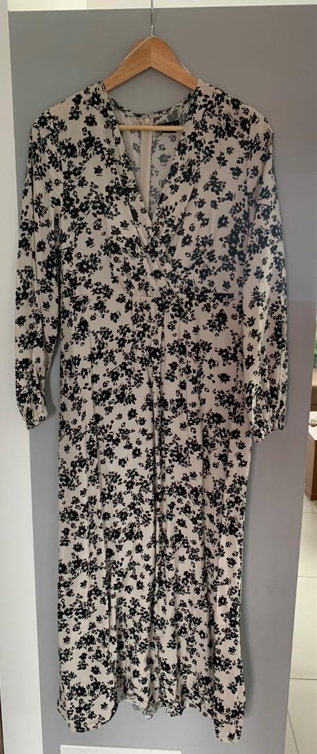 Kvetované maxi šaty s dlhým rukávom, lindex,l
