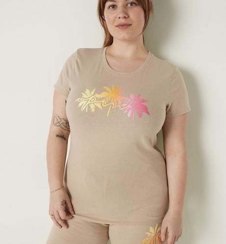 Béžové tričko pink victorias secret, victoria's secret,m / s