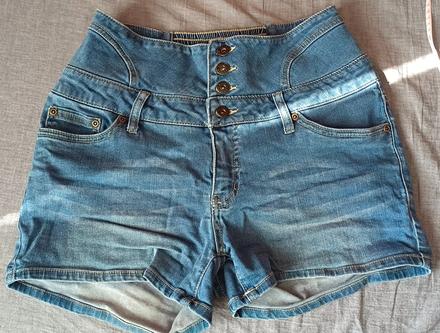 Džínsové šortky highwaist, bonprix,40