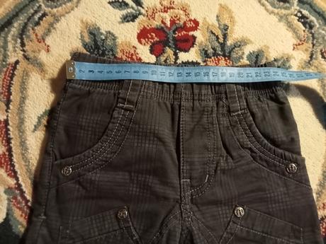 Pekné káro nohavice podšité flisom, 98