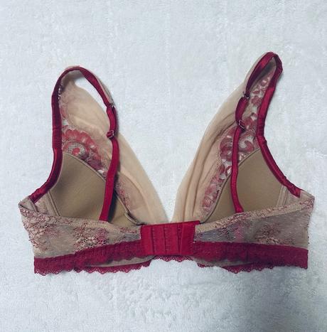 Balkonetová béžovo-červená podprsenka intimissimi, intimissimi,m