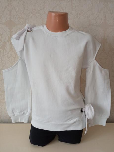 Dievčenská biela mikina overkids (5 r.), 110