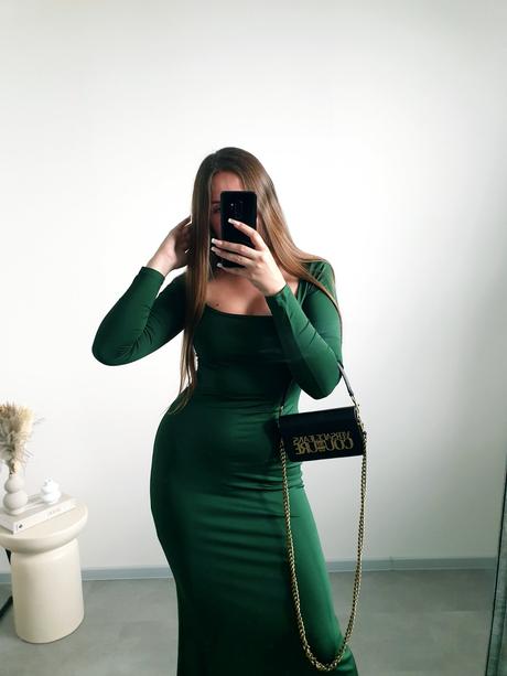 Zelené šaty s/m, s