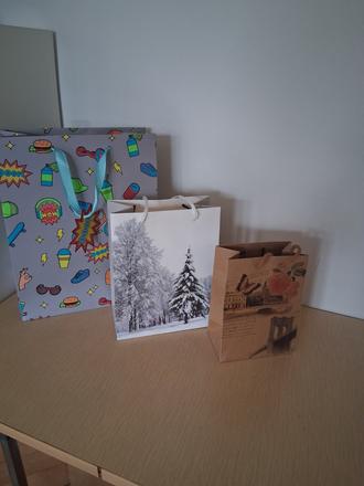 Vianoce taška stromček sneh ozdoba,