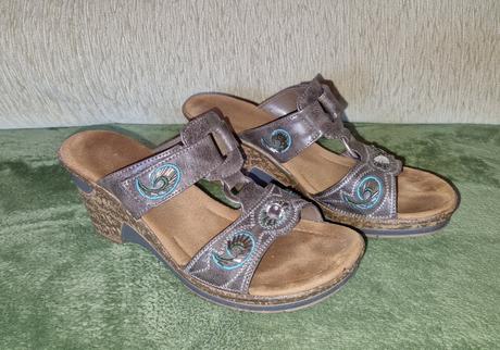 Šľapky na platforme rieker, rieker,40