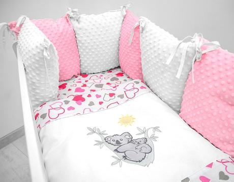 Vankúšikový mantinel s minky s obliečkami s výšivk, šírka (cm): 90,dĺžka (cm): 120